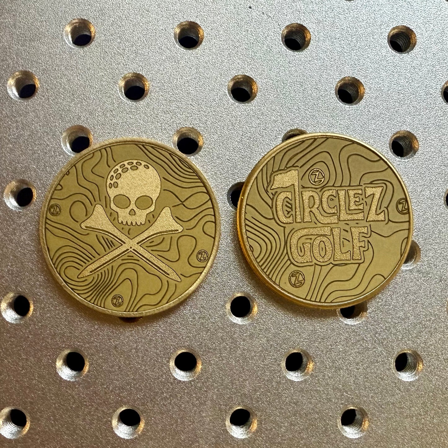 CZ Laser Engraved Coins