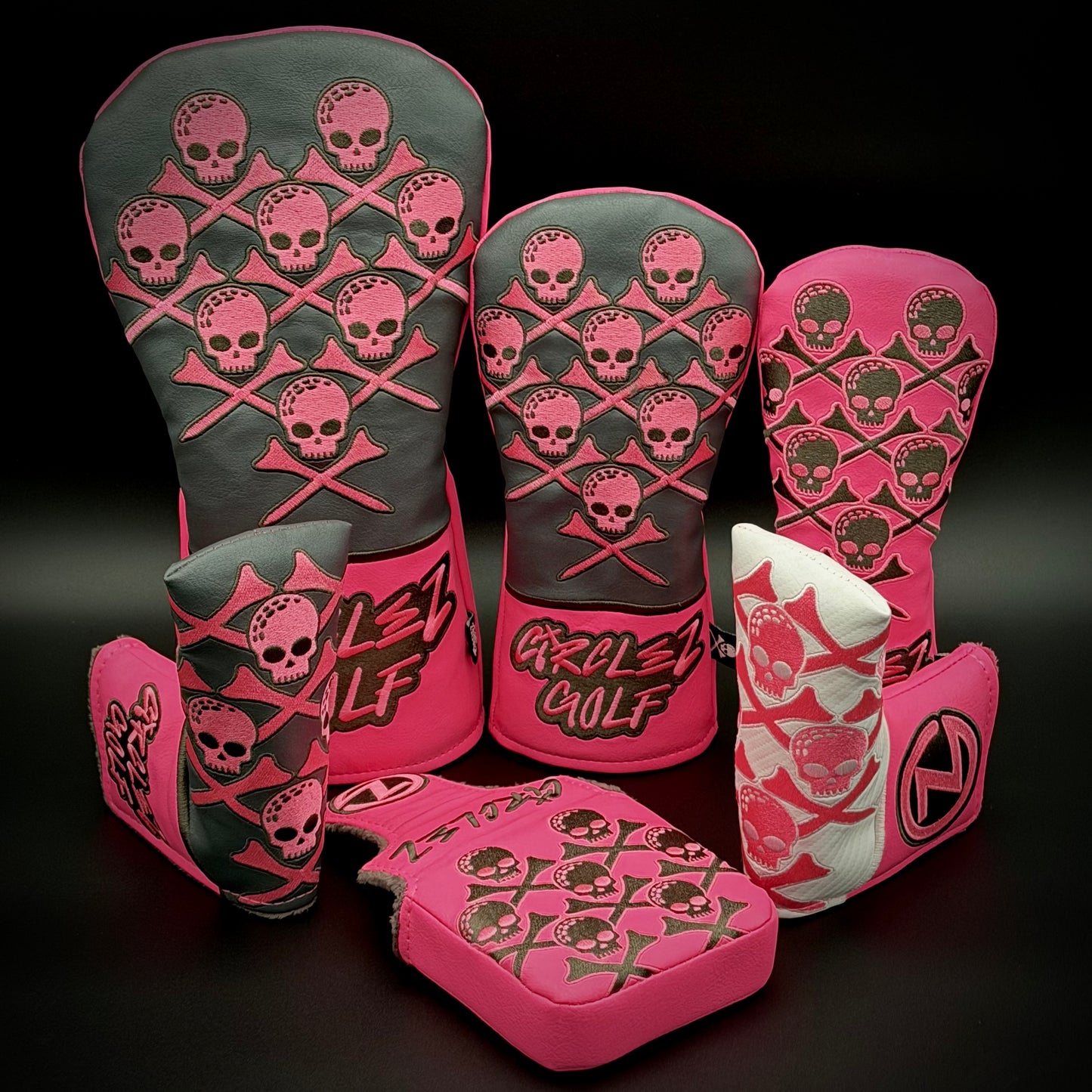 Pink Stacked Skulls Covers