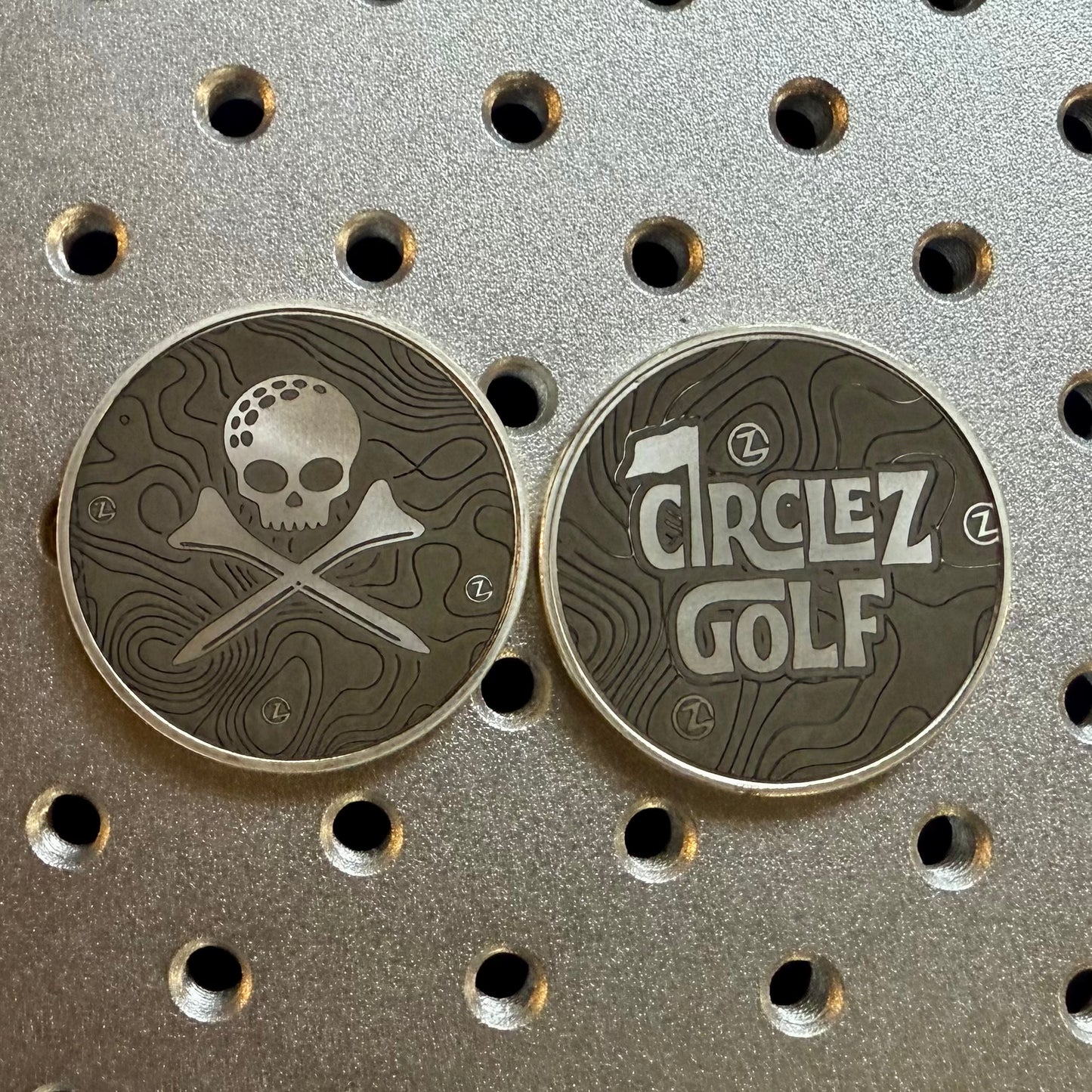 CZ Laser Engraved Coins